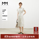 麥檬MM商場(chǎng)同款24夏新品100%棉條紋polo領(lǐng)連衣裙5F5192701 米色 S