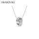 施華洛世奇（SWAROVSKI）Hyperbola項鏈女繩結吊墜輕奢小眾送女友女七夕禮物 鍍白金色5646724