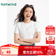 熱風(fēng)（Hotwind）女士短袖T恤2025年夏季新款小狗印花短袖T恤正肩短款上衣 04白色 M