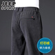 吉普（JEEP）燈芯絨春秋季新款男士休閑褲直筒寬松條絨中年爸爸高腰褲子男 深灰 【春秋款】 XL【建議134-152斤】