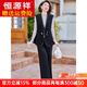 恒源祥時(shí)尚媽媽春裝新中式國風(fēng)套裝新款中老年女針織闊腿褲馬甲三件套裝 黑色 XL 建議105-115斤