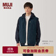 無(wú)印良品（MUJI）長(cháng)毛抓絨 背心 男士男款馬甲坎肩馬夾 AB1MXA4A 藏青色 M (170/92A)