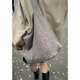芙玖兔卡樂兒秋冬毛呢水桶包包女2025新款潮韓國小眾托特包大容量腋下包 灰色