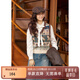 紫涵（ZIHAN）紫涵V領(lǐng)無(wú)袖針織馬甲背心女秋季復古學(xué)院風(fēng)疊穿毛衣馬夾 月桂綠 M