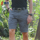 鷹爪行動(dòng)自由者戰(zhàn)術(shù)短褲男夏季耐磨戶外通勤防潑水五分褲休閑褲徒步彈力薄 風(fēng)暴灰-三防版 L 適合腰圍84CM-88CM