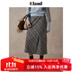 ELAND衣戀直筒裙女簡(jiǎn)約風(fēng)H型經(jīng)典格紋羊毛半身裙2025冬季新款 灰色(15)Grey S 160