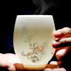 功夫茶杯單杯復古大師手繪陶瓷杯子羊脂玉主人杯輕奢個(gè)人專(zhuān)用杯 春江垂釣