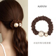 AJIDOU阿吉豆發(fā)圈女珍珠水鉆珍珠馬尾腸圈發(fā)飾簡(jiǎn)約休閑線(xiàn)下同款發(fā)繩皮圈 AF24H0032L10 1個(gè)