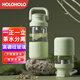HOLOHOLO玻璃杯茶杯茶水分離杯家用耐高溫便攜隨手杯女新款泡茶杯子高硼硅 抹茶 650ml