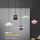銘燈世家客廳背景墻裝飾燈工業(yè)風店鋪商用餐廳吧臺臥室床頭水泥星球小吊燈 砂黑色-雙光-暖白光