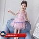 3-12歲小孩子夏天穿的女童連衣裙套裝2020春秋夏裝女孩網(wǎng)紅時(shí)髦洋氣連衣裙兒童公主裙 粉色短袖 120cm