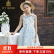 IVY HOUSE常春藤兒童裝女童2024夏新款  印花雪紡法式印花吊帶公主裙連衣裙 彩圖（（附贈(zèng)肩飾*2）） 120cm