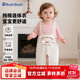 巴帝巴帝秋季新款純棉嬰幼兒童連體衣爬服男女寶寶哈衣 粉色兔兔寶貝 80cm