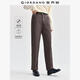 佐丹奴褲子女簡(jiǎn)約通勤風(fēng)女褲彈力棉口袋紐扣女式休閑長(cháng)褲05414087 64余暉棕 29