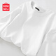 名創(chuàng  )優(yōu)品（MINISO）長(cháng)袖女春秋季上衣2025新款純棉打底衫寬松內搭早秋白色休閑t恤女 白色(空白) M 160 (不褪色 不變形)
