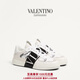 華倫天奴VALENTINO男士 VL7N 牛皮革低幫綁帶休閑運動(dòng)鞋 白色/黑色 42.5