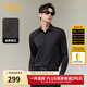 卡賓（CABBEEN）【老花滿(mǎn)印】卡賓提花長(cháng)袖襯衫男裝2025秋季新款痞帥休閑翻領(lǐng)襯衣 煤黑色01 L /175/50