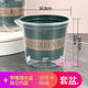 綠蘿花盆自動(dòng)吸水懶人免澆水加厚塑料室內盆栽花卉發(fā)財樹(shù)多肉套盆 綠色加侖+帶嘴儲水盆 塑料