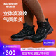 斯凱奇貝殼熊秋冬加絨保暖女鞋復古高幫時(shí)尚超輕熊貓鞋舒適老爹鞋