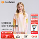moodytiger【仙女家族】女童T恤長袖防曬衣輕薄涼感兒童假兩件上衣親子裝 幻彩鳴黃【仙女T】 130 cm