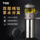 TDE高端智能溫顯雙層純鈦杯抑菌燜泡茶水杯獨(dú)立茶倉(cāng)節(jié)日商務(wù)禮物定制