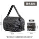 日式折疊購物袋出游加厚手提收納袋戶(hù)外旅行包便攜雙肩背包大容量 豹紋黑【可單肩可拎】