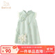 班喜迪女童旗袍連衣裙夏裝兒童中國風(fēng)漢服周歲寶寶禮服公主裙夏季小童裝 綠色 90