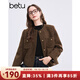 百圖betu女裝冬季新款毛衣100%羊毛修身保暖百搭毛衣女2411D08 黑色 M