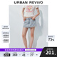 UR2025秋季新款女裝時尚花邊裝飾短款裙褲牛仔短褲UYL850127 藍(lán)色 29