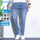 真維斯（JEANSWEST）牛仔褲男2025夏季棉彈時尚男褲直筒褲男牛仔長褲子男藍色32