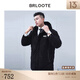 巴魯特（Brloote）男士羽絨服休閑時(shí)尚不規則白鵝絨保暖外套秋冬 黑色 175/96A