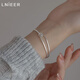 LnieerS925銀手鏈女士閨蜜手飾品女款2025新款潮半鏈小眾輕奢精致禮物 S925銀手鏈