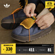 adidas「面包鞋」PUFFYLETTE經(jīng)典運動(dòng)棉鞋男女秋冬阿迪達斯三葉草 深藍/棕   42 (260mm)