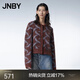 江南布衣（JNBY）秋冬針織開(kāi)衫女復古提花毛衣短款圓領(lǐng)立體感毛衫5N0313770 641/雜酒紅 M