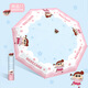 趣噠噠蠟筆小新雨傘公仔頭晴雨傘防曬傘太陽(yáng)傘三折雨傘晴雨兩用傘 蠟筆小新-粉色【帶公仔頭】