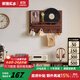 家逸（JIAYI）電表箱裝飾畫(huà)實(shí)木掛衣架電閘箱掛畫(huà)遮擋電閘盒壁掛進(jìn)門(mén)入戶(hù)畫(huà) 橫款-胡桃色