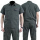 西塘先生夏季薄款純棉工作服套裝軍綠色半袖勞保服機(jī)修焊工服短袖勞保衣服 純棉半袖4兜套裝薄款 XL 175