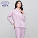 安莉芳秋冬法蘭絨長(cháng)袖翻領(lǐng)加厚睡衣女士紅色家居服套裝 淡紫色LIL M 