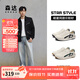 森達【鄭好同款】男鞋2025款商場(chǎng)同款戶(hù)外跑步休閑板鞋1UX01AM5 白色藍 41