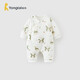 童泰（TONGTAI）嬰兒蝴蝶衣秋冬0-6月寶寶連體夾棉爬服TS43D209-DS綠色59cm