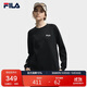 FILA 斐樂(lè )官方情侶款針織長(cháng)袖衫2025秋季時(shí)尚休閑簡(jiǎn)約寬松長(cháng)T
