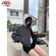 YOMC2024初秋外套女高級(jí)感灰色拉鏈棒球服氣質(zhì)短款?yuàn)A克寬松休閑上衣潮 灰色外套 M 75-90