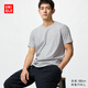 優(yōu)衣庫男裝女裝情侶百變T快干圓領(lǐng)T恤短袖素色T恤打底衫475358 475358/03灰色 L