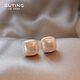 古婷方形耳釘女小巧精致s925銀針養(yǎng)耳洞耳環(huán)輕奢高級感氣質大氣耳飾 方形耳釘