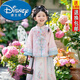 迪士尼（Disney）新中式女童漢服2025春秋新款馬面裙褲子套裝兒童古風(fēng)女孩超仙套裝 花蝶音馬面裙套裝(上衣+馬面裙) 110