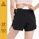 畫(huà)跑【順豐發(fā)貨】馬拉松專(zhuān)業(yè)運動(dòng)速干跑步腰包短褲男女透氣多袋運動(dòng)褲 女款黑色 XL