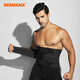 INSMANX男士塑身腰封束腰帶塑身粘貼可調節收腹帶塑形收緊啤酒肚護腰 黑色 M (體重135-160斤)