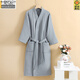 莫代爾浴袍男女秋冬款睡袍純棉親膚四層紗布吸水速干情侶新款浴衣汗蒸服 四層紗和服領(lǐng)-灰 XL 適合130-180斤