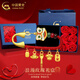 中國(guó)黃金（CHINA GOLD）足金吉祥五寶胸針寶寶孕婦黃金別針新生兒壓驚滿月周歲生日禮物 玫瑰禮盒+別針約0.85-0.95g