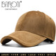 巴魯尼品牌帽子男士冬季新款棉絨保暖加大碼鴨舌帽潮加絨大頭圍棒球帽男 棉絨駝色 XL XL特大碼（60-65cm）